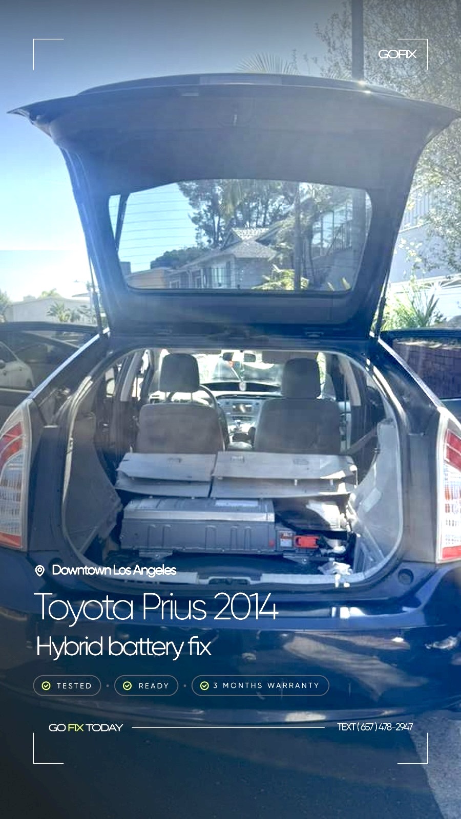 Toyota Prius 2014 hybrid battery replacement — Downtown LA